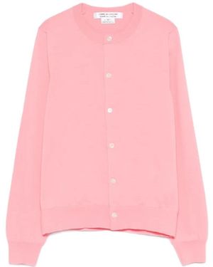 Comme des Garçons Button-Up Knitwear - Pink