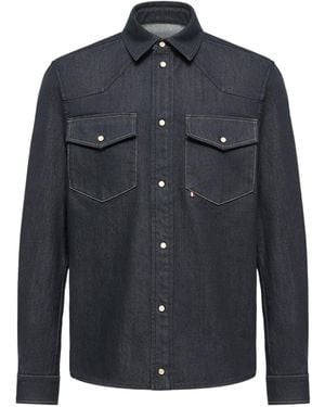 Moncler Denim Long Sleeve Shirt - Blue