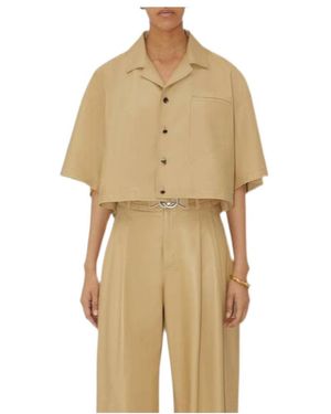 Bottega Veneta Short Button Casual Jacket - Natural