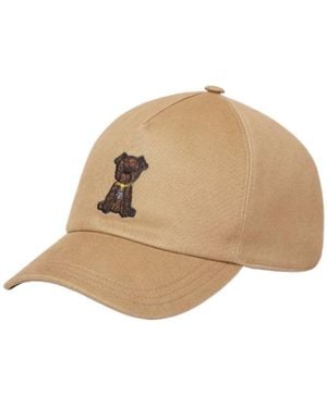 Fendi Ff Dog Pattern Baseball Cap - Natural