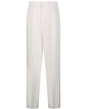 Balenciaga Crease Detailed Trousers - White