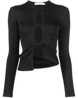 Christopher Esber Twisted-Effect Cut-Out Top - Black