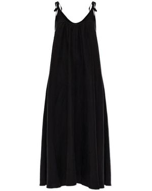 Anine Bing Flora Tie-Strap Midi Dress - Black