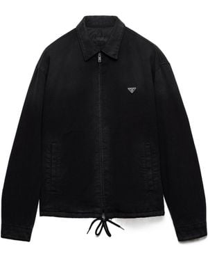 Prada Padded Denim Blouson Jacket - Black