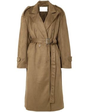 Frankie Shop Pembroke Brushed Trench Coat - Natural