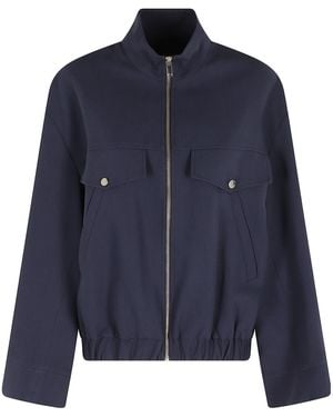Semicouture Isabel Front-Pocket Jacket - Blue