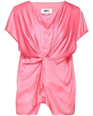 MM6 by Maison Margiela Plain Color Tops - Pink