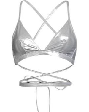 Isabel Marant Triangle Bikini Top Swimsuit - Grey