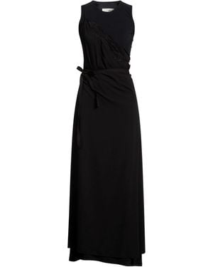 Maison Margiela Sleeveless Lace-Paneled Dress - Black