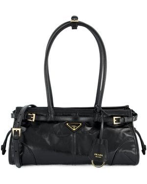 Prada Logo Shoulder Bag - Black