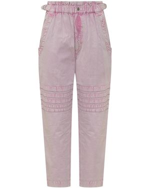 Isabel Marant High-Waisted Casual Pants - Purple