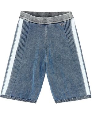 DIESEL M-Esther Denim-Effect Shorts - Blue