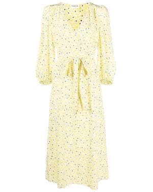 P.A.R.O.S.H. Printed Logo Dress - Yellow