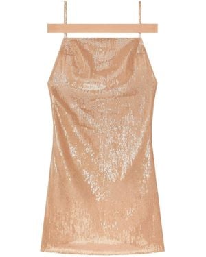 Courreges Sequin-Embellished Strap Mini Dress - Natural