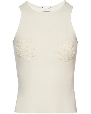 Magda Butrym Crochet-Detailed Top - Natural