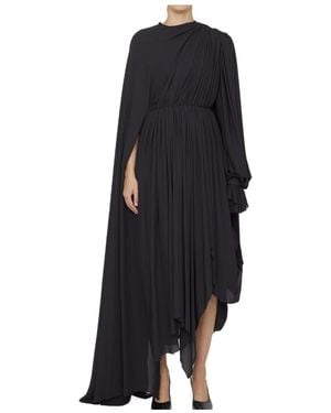 Balenciaga Pleated Asymmetric Dress - Blue
