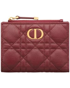 Dior Caro Dahlia Wallet - Red