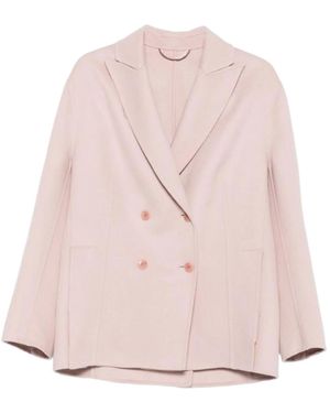 Ermanno Scervino Double-Breasted Wool Jacket - Pink