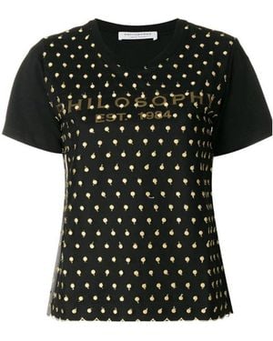 Philosophy Di Lorenzo Serafini Logo-Detail Spot T-Shirt - Black