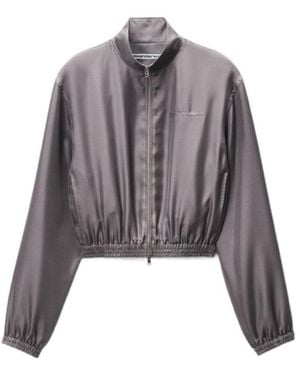 Alexander Wang Zip-Up Track Jacket - Grey