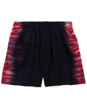 Balenciaga Extreme Tie Dye Regular Fit Bermuda - Red