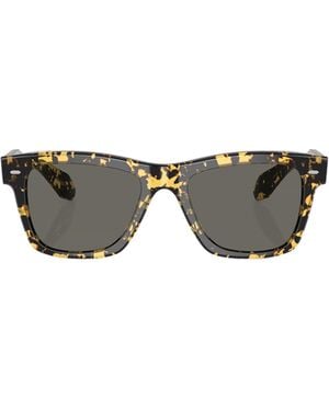 Oliver Peoples N.04 Tortoiseshell-Effect Sunglasses - Grey