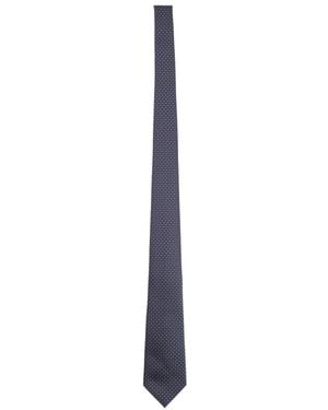 Giorgio Armani Logo Patch Tie - White