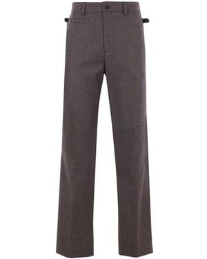 NAMACHEKO Houndstooth Tailored Trousers - Grey
