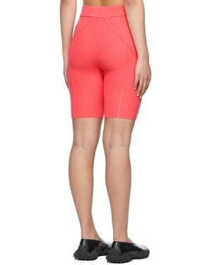 Helmut Lang Ribbed Knit Cycling Shorts - Red