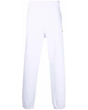MSGM Logo Printed Jogging Pants - White