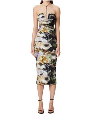 Amazuìn Floral Pattern Midi Dress - Multicolour