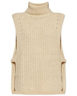Isabel Marant High-Neck Knitted Vest - Natural