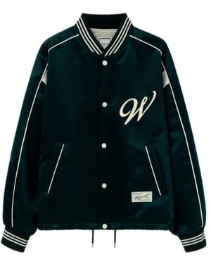 WOOYOUNGMI Contrast Trim Bomber Jacket - Black