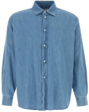 Jil Sander Treated Denim Shirt - Blue