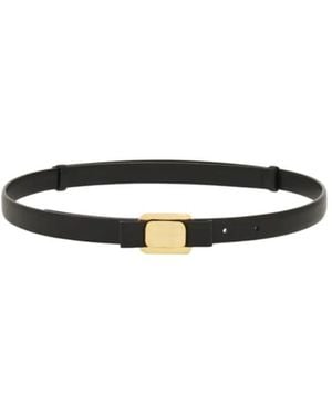 Ferragamo New Vara Plate Belt - White