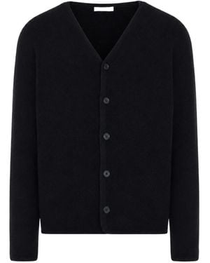 The Row Long-Sleeved Knitted Cardigan - Black