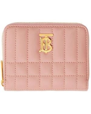 Burberry Quilted Lola Zip Wallet - Pink