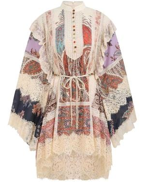 Zimmermann Rhiannon Billow Mini Dress - Natural