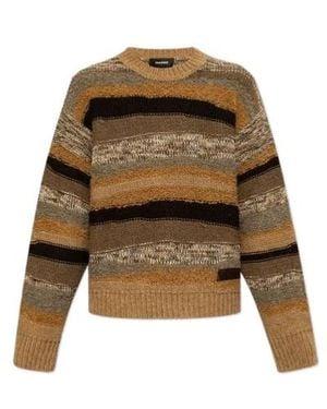 DSquared² Striped Pattern Knitted Sweater - Brown