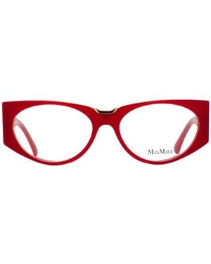Max Mara Oval Frame Glasses - Red