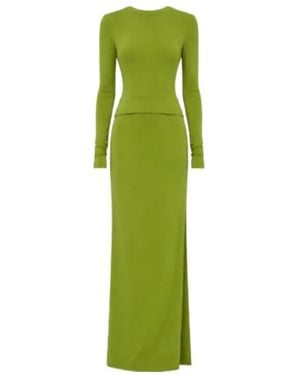 Nanushka Shada Long-Sleeved Maxi Dress - Green