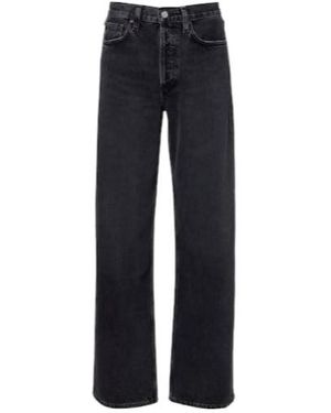 Agolde Arc Low-Rise Wide-Leg Jeans - Blue