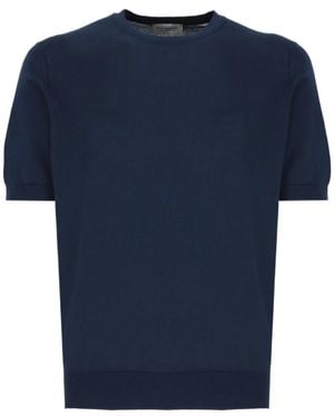 John Smedley Kempton Crew-Neck T-Shirt - Blue