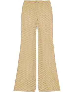Missoni Metallic Knit Wide-Leg Pants - Natural