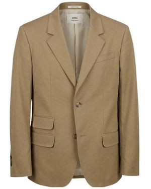 Ami Paris Long-Sleeved Suit Jacket - Green
