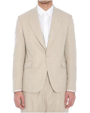 Dior Homme Single-Breasted Long-Sleeved Jacket - Natural