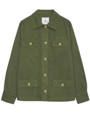 Anine Bing Corey Straight Hem Jacket - Green