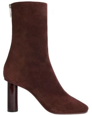 Paris Texas Alice Heeled Ankle Boots - Brown