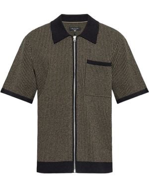 Rag & Bone Striped Knit Cardigan - Green