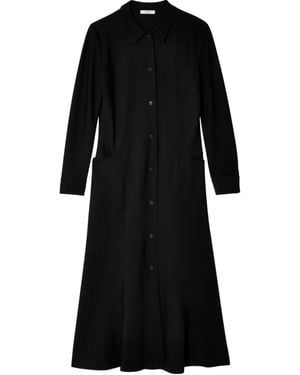 The Row Myra Silk Shirtdress - Black